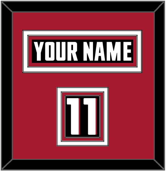 Atlanta Nameplate & Number (Shoulder) - Home Black - Triple Mat 3