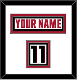 Atlanta Nameplate & Number (Shoulder) - Road White - Triple Mat 1