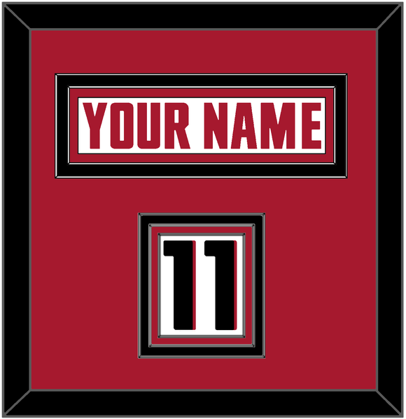 Atlanta Nameplate & Number (Shoulder) - Road White - Triple Mat 2