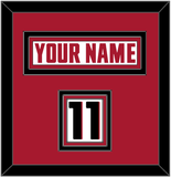 Atlanta Nameplate & Number (Shoulder) - Road White - Triple Mat 2