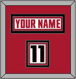 Atlanta Nameplate & Number (Shoulder) - Road White - Triple Mat 2