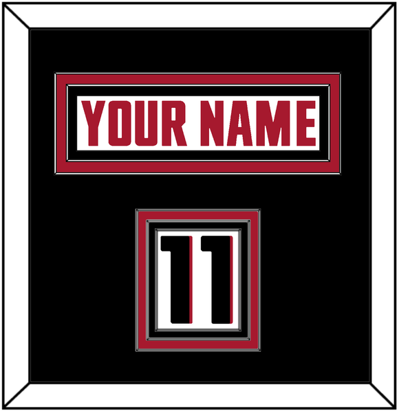 Atlanta Nameplate & Number (Shoulder) - Road White - Triple Mat 3