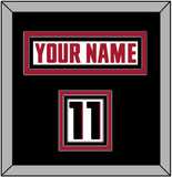 Atlanta Nameplate & Number (Shoulder) - Road White - Triple Mat 3