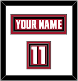Atlanta Nameplate & Number (Shoulder) - Alternate Red (2020-2022) - Triple Mat 1