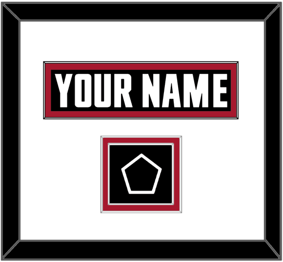 Atlanta Nameplate & Jersey Logo Patch - Home Black - Double Mat 1