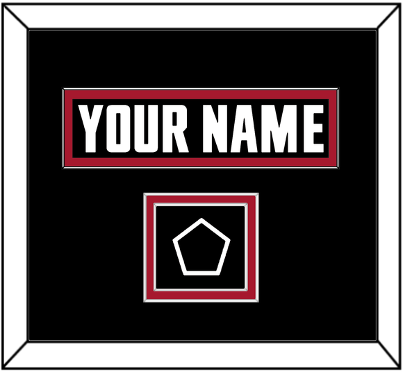 Atlanta Nameplate & Jersey Logo Patch - Home Black - Double Mat 2