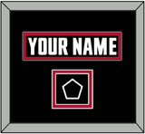 Atlanta Nameplate & Jersey Logo Patch - Home Black - Double Mat 2