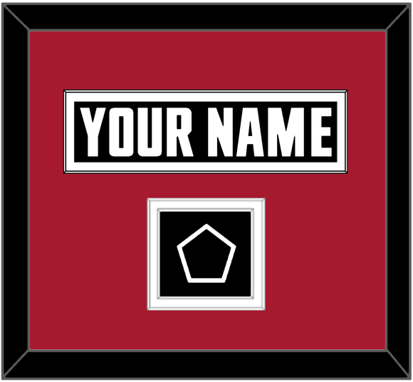 Atlanta Nameplate & Jersey Logo Patch - Home Black - Double Mat 3