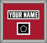 Atlanta Nameplate & Jersey Logo Patch - Home Black - Double Mat 3