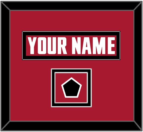 Atlanta Nameplate & Jersey Logo Patch - Alternate Red (2020-2022) - Double Mat 2