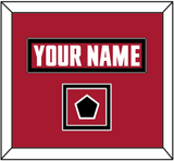 Atlanta Nameplate & Jersey Logo Patch - Alternate Red (2020-2022) - Double Mat 2