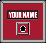 Atlanta Nameplate & Jersey Logo Patch - Alternate Red (2020-2022) - Double Mat 2