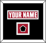 Atlanta Nameplate & Jersey Logo Patch - Alternate Red (2020-2022) - Double Mat 3