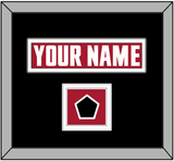 Atlanta Nameplate & Jersey Logo Patch - Alternate Red (2020-2022) - Double Mat 3