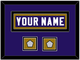 Baltimore Nameplate & Super Bowl XXXV & XLVII Jersey Patches - Home Purple - Double Mat 3