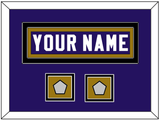 Baltimore Nameplate & Super Bowl XXXV & XLVII Jersey Patches - Home Purple - Double Mat 3