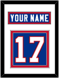Buffalo Nameplate & Number (Back) - Home Blue - Double Mat 1