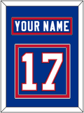 Buffalo Nameplate & Number (Back) - Home Blue - Double Mat 2