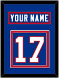 Buffalo Nameplate & Number (Back) - Home Blue - Double Mat 2