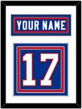 Buffalo Nameplate & Number (Back) - Home Blue - Triple Mat 1