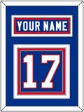 Buffalo Nameplate & Number (Back) - Home Blue - Triple Mat 2