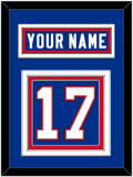 Buffalo Nameplate & Number (Back) - Home Blue - Triple Mat 2
