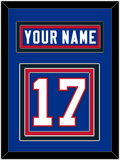 Buffalo Nameplate & Number (Back) - Home Blue - Triple Mat 2