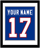 Buffalo Nameplate & Number (Back) Combined - Home Blue - Single Mat 1