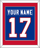 Buffalo Nameplate & Number (Back) Combined - Home Blue - Single Mat 2