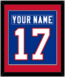 Buffalo Nameplate & Number (Back) Combined - Home Blue - Single Mat 2