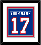 Buffalo Nameplate & Number (Back) Combined - Home Blue - Double Mat 1