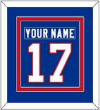 Buffalo Nameplate & Number (Back) Combined - Home Blue - Double Mat 2