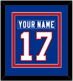 Buffalo Nameplate & Number (Back) Combined - Home Blue - Double Mat 2