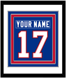 Buffalo Nameplate & Number (Back) Combined - Home Blue - Triple Mat 1
