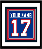 Buffalo Nameplate & Number (Back) Combined - Home Blue - Triple Mat 2