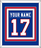 Buffalo Nameplate & Number (Back) Combined - Home Blue - Triple Mat 3