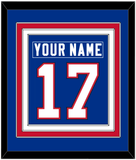 Buffalo Nameplate & Number (Back) Combined - Home Blue - Triple Mat 3