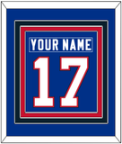 Buffalo Nameplate & Number (Back) Combined - Home Blue - Triple Mat 4