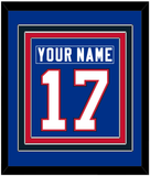 Buffalo Nameplate & Number (Back) Combined - Home Blue - Triple Mat 4