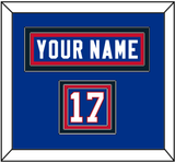 Buffalo Nameplate & Number (Shoulder) - Home Blue - Triple Mat 3
