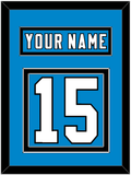 Carolina Nameplate & Number (Back) - Home Blue - Double Mat 4