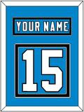 Carolina Nameplate & Number (Back) - Home Blue - Double Mat 4