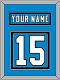 Carolina Nameplate & Number (Back) - Home Blue - Double Mat 4