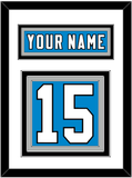 Carolina Nameplate & Number (Back) - Home Blue - Triple Mat 1