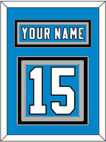 Carolina Nameplate & Number (Back) - Home Blue - Triple Mat 2