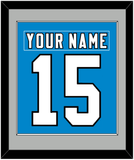 Carolina Nameplate & Number (Back) Combined - Home Blue - Single Mat 2