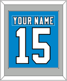 Carolina Nameplate & Number (Back) Combined - Home Blue - Single Mat 2