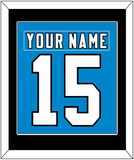 Carolina Nameplate & Number (Back) Combined - Home Blue - Single Mat 3
