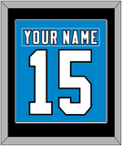 Carolina Nameplate & Number (Back) Combined - Home Blue - Single Mat 3