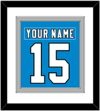 Carolina Nameplate & Number (Back) Combined - Home Blue - Double Mat 1